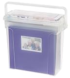 IRIS Portable Scrapbook File Box, Clear