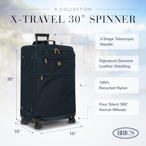 Bric's X-Bag Large Spinner with Frame - 30 Inch - Suitcases with Wheels - Checked Luggage - Navy2