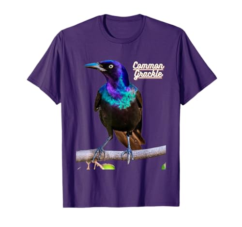 Common Grackle Bird Watchers Bird Lovers T-Shirt