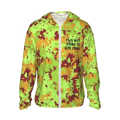 It is Not Going to Lick Itself Men's Sun Protection Shirts with Zipper Women's Long Sleeve SPF Uv Shirt,