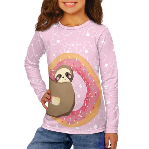 Image of Girls Basic Tee Shirts Outdoor Long Sleeve Shirt Winter Clothes Size 3-16 Top Fall Clothes Gift for Holiday