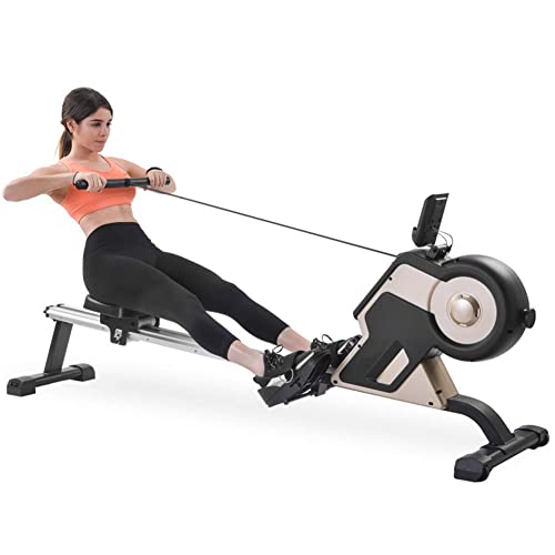 Image of Fitness Equipment Rowing Machine Compact Indoor Rower with Magnetic Tension System LED Monitor and 8-Level Resistance Adjustment Fitness Equipment f