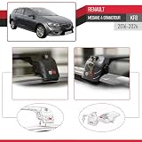 apline Bagażnik dachowy kompatybilny z Renault Megane GRANDTOUR 2016-2023, bagażnik dachowy ACE-2, czarny