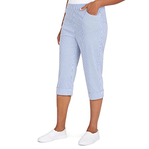 Alfred Dunner Women's Stripe Allure Clamdigger3