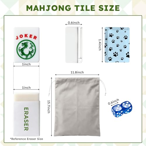 Juego de Mahjong Americano set de 166 piezas acrílicas miniatura 2