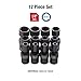 SUNEX TOOLS 1814, 1/4 Inch Drive Universal Impact Socket Set, 12-Piece, Metric, 5mm - 15mm, Cr-Mo Steel, Radius Corner Design, Chamfered Opening, Dual Size Markings, Heavy Duty Storage Case
