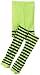Jefferies Socks Little Girls'  Stripe Tights, Lime/Black, 4-6 Years