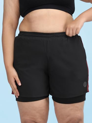 Image of CHKOKKO Gym Shorts for Women Workout Sports Running Quick Dry Fit Double Layer Inner Compression with Pockets Breathable Lightweight Wear