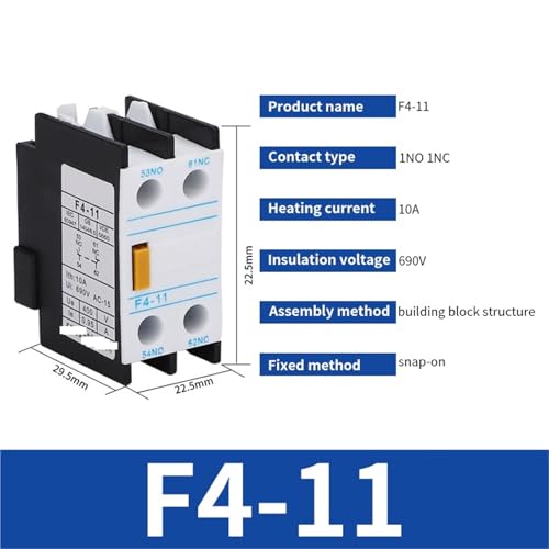 Bloc de contact à 4 pôles LA1-DN11 pour étendre les circuits de commande électrique - 2
