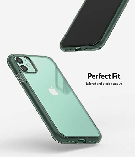Image of Ringke Fusion for iPhone 11 Case Back Cover, Transparent PC Back TPU Bumper Scratch Resistant Natural Form Phone Cover for iPhone 11 Back Cover Case - Pine Green