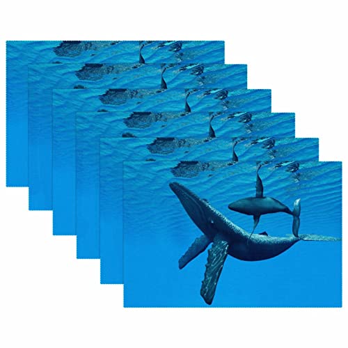 Sets de table baleine pour repas de famille et décoration de table maritime - 6