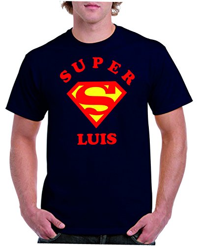 Camisetas divertidas Child Super Luis - para Hombre Camisetas Talla Medium Color Azul Marino