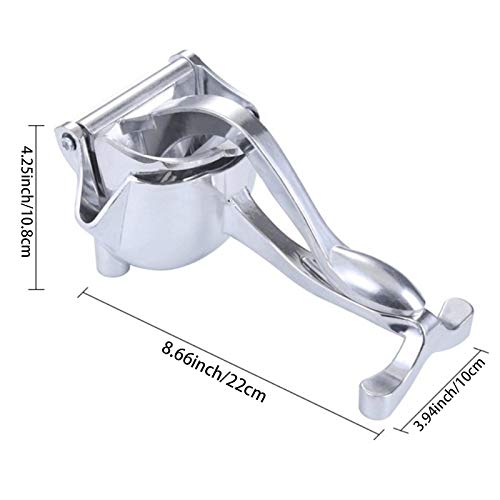 Citroenpers Pers Handmatige Citrus Limoenpers Sapcentrifuge Handmatige Citroenpers Heavy Duty Citroen Fruitpers Roestvrij Staal Draagbare Handmatige Fruitpers Citroenpers Pers met Citroen Zester - Image 3