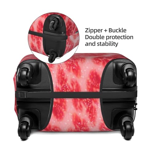 Beef Steak Elastic Travel Luggage Cover, Washable Spandex Suitcase Protector, Anti-Scratch Fits 18-32 Inch4