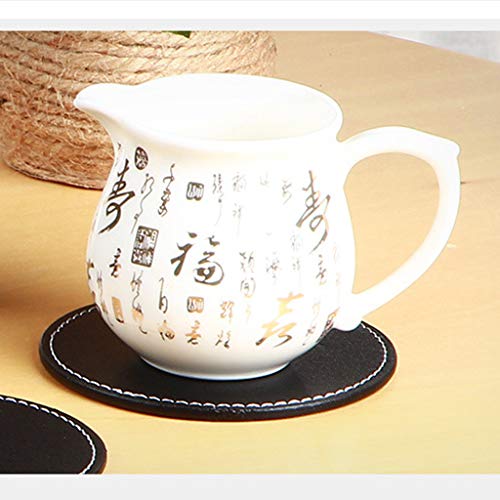 Jogo americano quadrado de couro de luxo da Almencla, 6 peças, com organizador