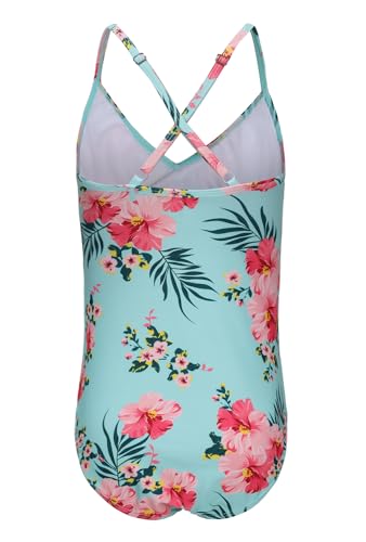 Image of Moon Tree Girls One Piece Swimsuits Ruffle Swimwear Beach Bathing Suit 2-14 Years