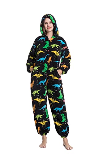 NUANHOM Unisex Adult Onesies,One-Piece Pajama Jumpsuits for Men and Women Halloween Cosplay Animal Costume Sleepwear Homewear