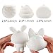 MALLMALL6 Random 20Pcs DIY Slow Rising Jumbo Miniature Novelty Set White Mini Cream Scented, Kawaii Soft Food Squeeze Toys with Stickers and Colored Pens for Kids