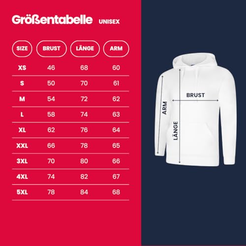 FLOCKex Marken Kapuzenpullover Hoodie mit Wunschtext - Front und Rückenprint - Sprüche individuell auf den Pullover drucken Lassen I Personalisierter Textildruck I L Navy