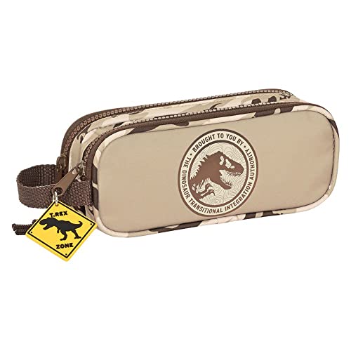 safta-812263745 Portatodo Doble Jurassic World Dominion 21X8X6Cm, Multicolor, Estándar (812263513)