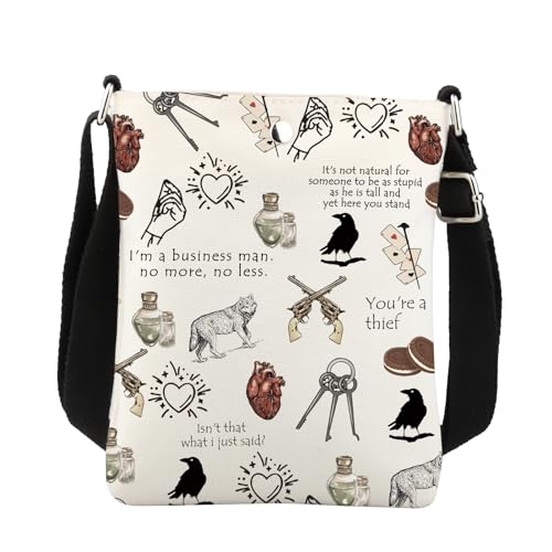 Crows Crossbody Bag Crows Inspired Gifts Book Lovers Gift Bookworm Bookish Gift Crow Club Gift Crows Shoulder Bag