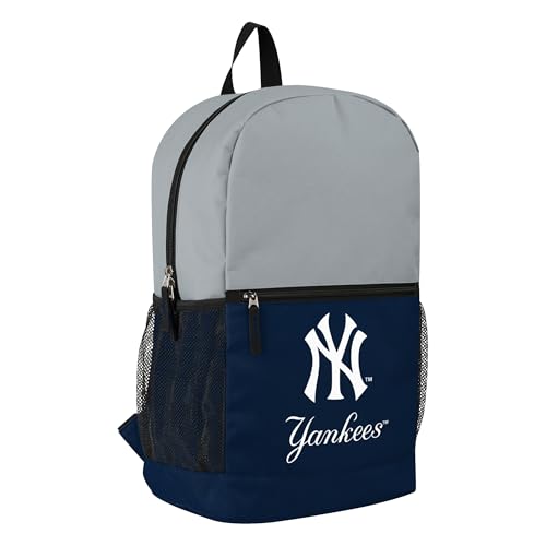 FOCO MLB Offiziell lizenziertes Baseball-Team-Farb-Logo, zweifarbig, großes Logo, Schultasche, Reiserucksack, New York Yankees, Einheitsgröße, Tagesrucksäcke FOCO MLB Offiziell lizenziertes Baseball-Team-Farb-Logo, zweifarbig, großes Logo, Schultasche, Reiserucksack, New York Yankees, Einheitsgröße, Tagesrucksäcke