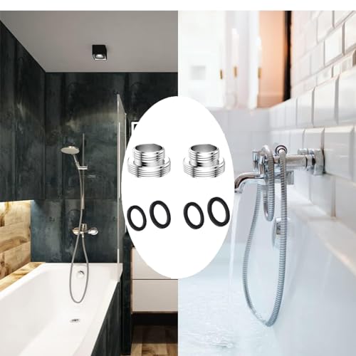 2 Stück Wasserhahn Adapter M16 auf M22, Gewindeadapter für Außengewinde M16 und M22, ideal für Steckverbinder für Küchenarmaturen, Wassersparzierung, Wasserfilter, Schläuche