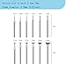 Luo ke 13 Pcs Bowl Shape Diamond Burr Set, 3/32 Inch Shank Stone Carving Bits Diamond Concave Burs Wire Rounder Bits for Rotary Tool