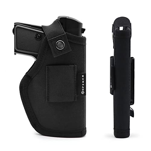 Opeker Concealed Carry Holster For Men/Women, Universal Owb/Iwb Pistol Holster Right/Left Handed, 380 Gun Holsters For Pistols 9Mm Fits S&W M&P Shield Glock 19 26 27 42 43 (Black) #TOP7