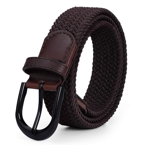 JasGood Geflochtener Stretch Canvas Gürtel Elastischer Casual Gürtel für Herren und Damen