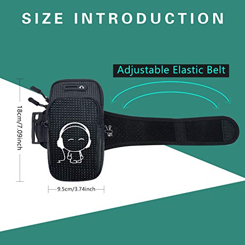 Acenilen Sports Running Armband Adjustable Arm Bag Suitable For Outdoor Exercise, Phone Case Holder Compatible With Phones Under 6.5 Inches - Upgraded Reflective #TOP3