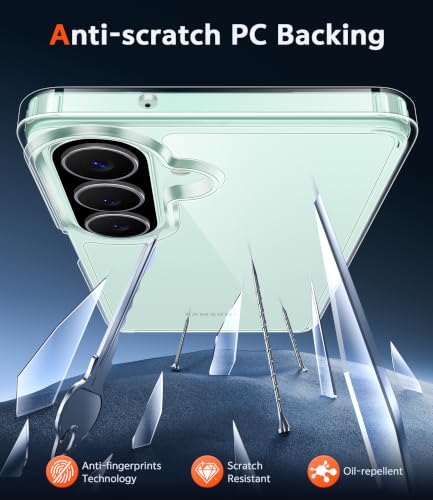 Image of FNTCASE for Samsung Galaxy A27-5G Case: [Screen Protector] Clear Phone Cases Anti Yellowing Slim Rugged Shockproof Protective Transparent Cover (B-Clear)