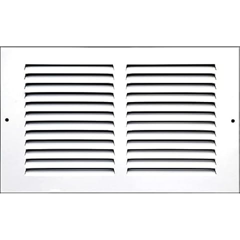 Air Flow Decor 10" x 4" Steel Return Air Grille | HVAC Vent Cover Grill for Wall, Sidewall and Ceiling | Air Return Vent Covers, White (Screws Included) | Outside Dimensions: 11.75"W x 5.75"H Cover
