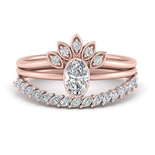 Ensembles de bagues de mariage trio en or rose : sublimez votre style du quotidien aux fêtes