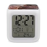Sexy Female Digital Alarm Clock LED Display Night Light Sleep Timer Colors Changing 3 Inch
