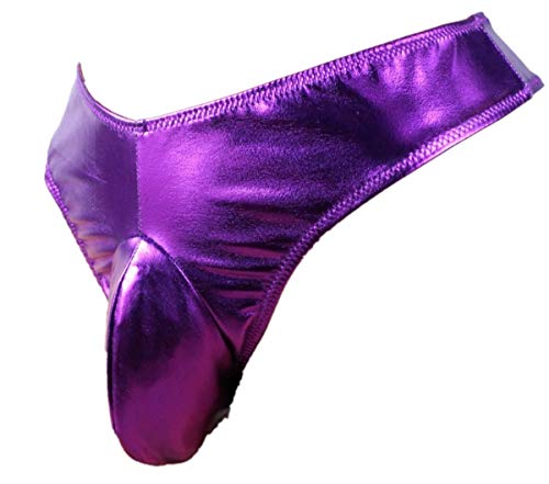 aishani Shiny Pouch Panties Men's Thong Bikini Briefs