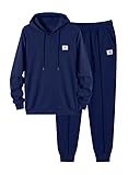 Eigenschaften – Dieses Trainingsanzug-Set besteht aus einem Kapuzenpullover und einer Jogger-Jogginghose und ergibt so einen lässigen Sweatanzug mit einer übergroßen Jogginghose mit Kordelzug für sportliche Workouts.