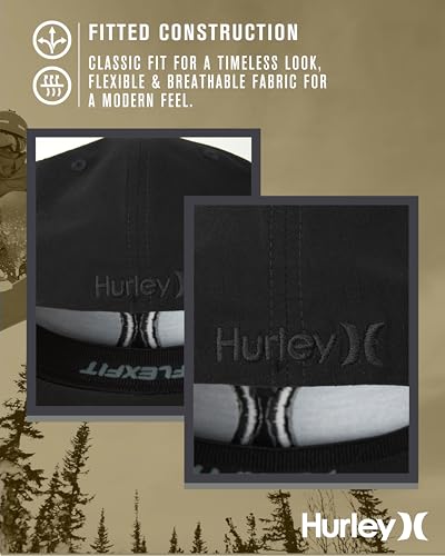 Image of Hurley Men's Caps - One & Only Flexfit Baseball Cap - Fitted Hats for Men (S-XL)