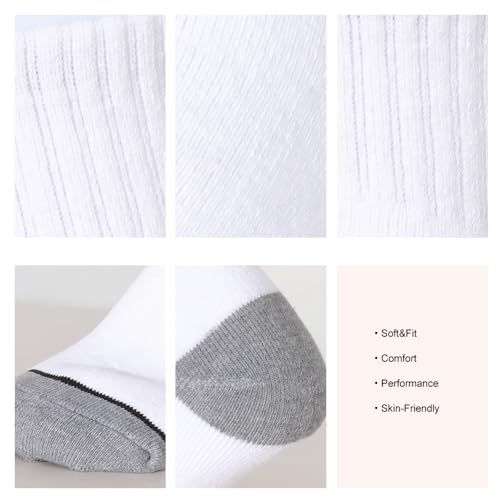 Men’s 10Pack Athletic Socks,Comfy Cotton Full Cushion Casual Ankle Socks4