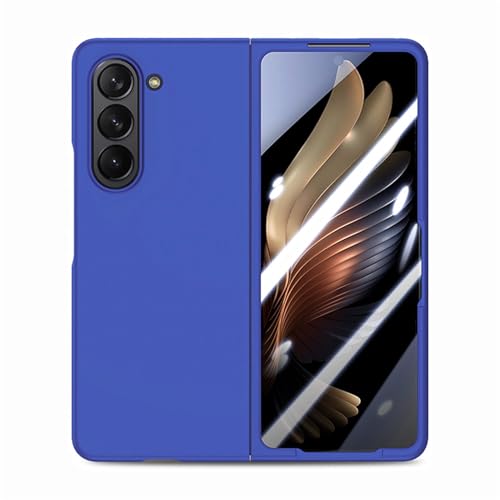 Coque Samsung Galaxy Z Fold 7 bleu avec protection d'écran intégrée anti-choc