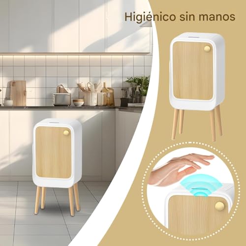 Cubo de basura eléctrico de 20L y papelera inteligente con tapa automática lateral 2