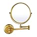 Produktbild YIN YIN Kosmetikspiegel, Badezimmerwandklapp Retractable Beidseitige Vergrößerungsspiegel WC Kosmetikspiegel Schminkspiegel (Color : Gold, Size : B)