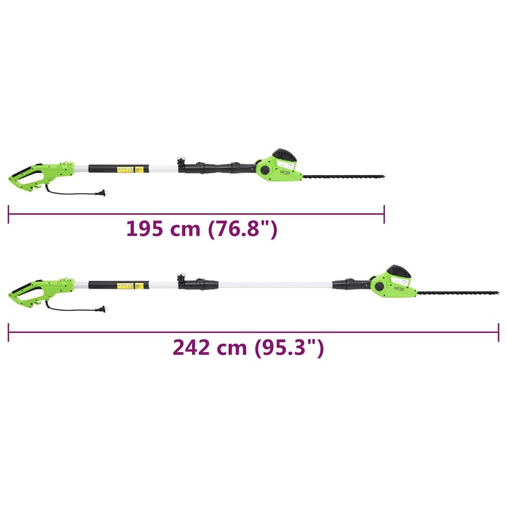 Mangloder 2 en 1 Barras telescópicas Motosierra Cortasetos 25cm 41cm 710W 550W Eléctrica Ajustable de 181 a 242cm para Árbol y seto con Correa de Hombro