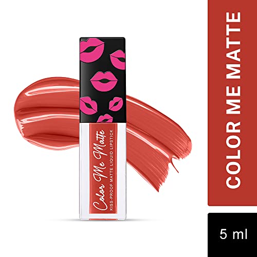 Image of Jaquline USA Color Me Matte Long Lasting liquid Lipstick enriched with vitamin E & tea tree oil (Spice Orange-5 ml) (Pack of 2)