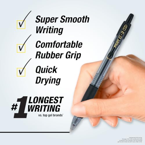 Bolígrafo Gel Retráctil Pilot G2 36 pcs Negro 1.0 mm miniatura 2