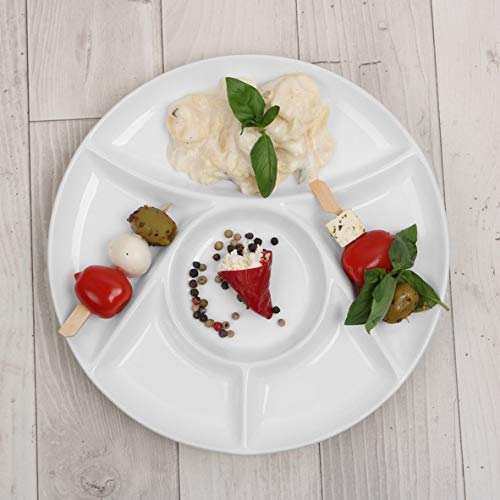 Holst Porzellan/Germany MP 300 Plato para fondue 23 cm, Porcelana, blanco, 23.5 x 23.5 x 2 cm