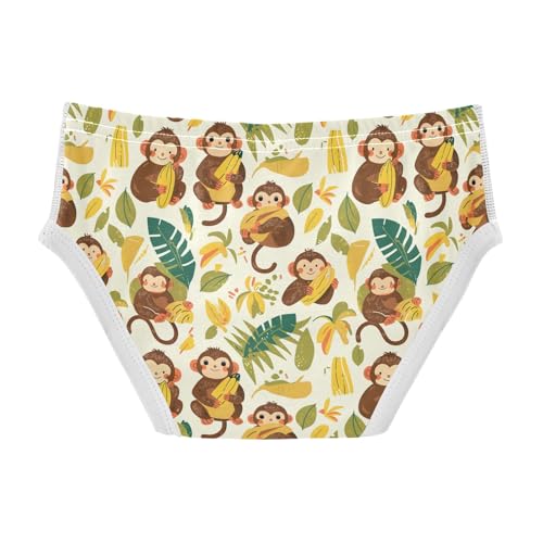 visesunny Boys Cotton Underwear Banana Tree Monkey Printed Toddler Soft Training Briefs Size 2T-8Y for Kids2