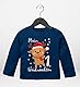 MoonWorks® Baby Langarmshirt Mein 1. Weihnachten Weihnachtsoutfit Spruch Grinch Rentier Jungen Mädchen Longsleeve Navy 68/74 (4-9 Monate)
