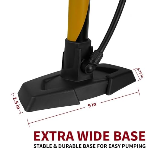 BV Bicycle Pump Durable Bike Floor Pump 17/24 inch Smart