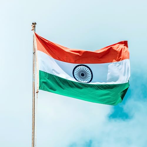 Indian Flag by IIT Delhi Startup | SIze (1 ft x 1.5 ft) All Weather Flag, Fade Resistant, Double Stitched Tiranga, Satin Fabric